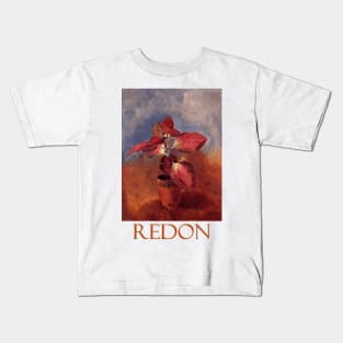 Begonia in a Pot by Odilon Redon Kids T-Shirt